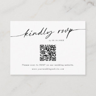 Minimalist Website RSVP Barcode Enclosure Card