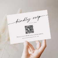 Minimalist Website RSVP Barcode Enclosure Card