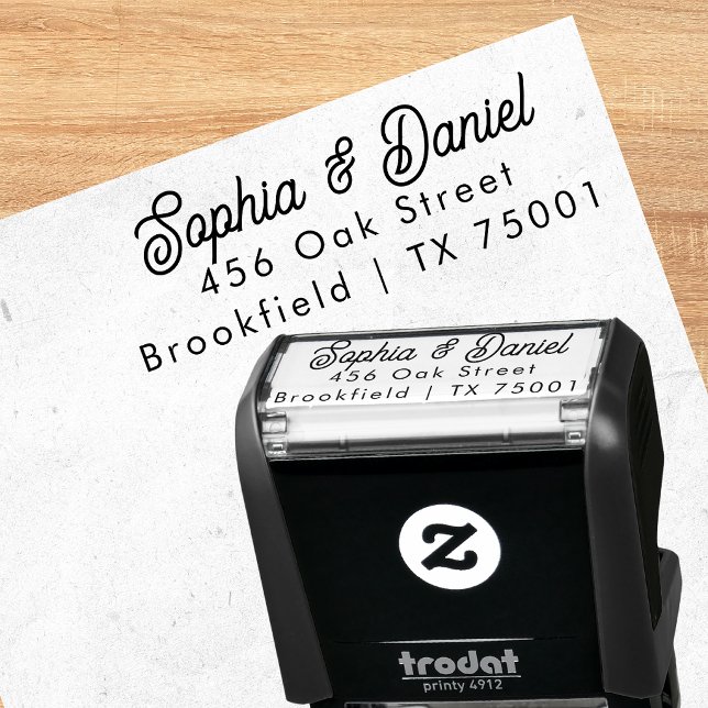 Minimalist Wedding Address Rubber Stamp (Creator Uploaded)