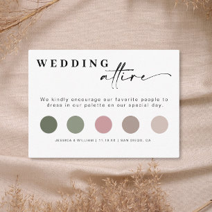 Minimalist Wedding Attire Dress Code Insert