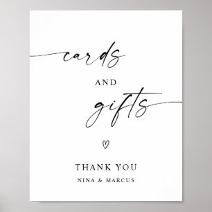 Minimalist Wedding Cards and Gifts Sign