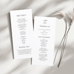 Minimalist Wedding Ceremony Program 