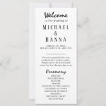 Minimalist Wedding Ceremony Program Editable<br><div class="desc">Minimalist Wedding Ceremony Program Editable Card

Just put the details as needed !</div>