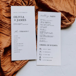 Minimalist Wedding Ceremony Program Template