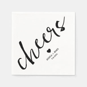 Minimalist Wedding Cheers Napkin