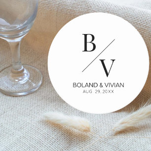 Minimalist Wedding Decor Custom Wedding Coasters