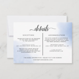 Minimalist Wedding Details Information Template