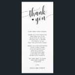 Minimalist Wedding Dinner Menu and Thank You Card<br><div class="desc">This minimalist dinner menu and thank you card is perfect for displaying at your place settings.</div>