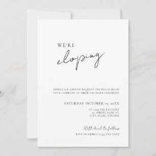 Minimalist Wedding Elopement Invitation