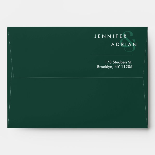 Minimalist Wedding Envelope (Back (Top Flap))