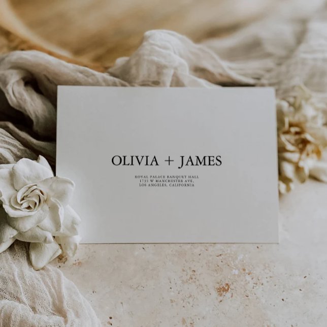 Minimalist Wedding Envelope Address Template (Minimalist Wedding Envelope Address Template)