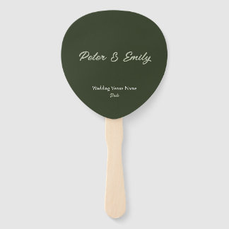 Minimalist Wedding Fan Keepsake