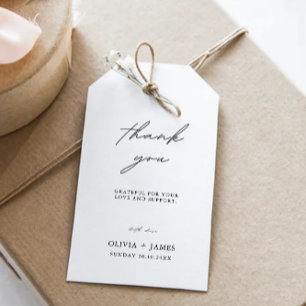 Minimalist Wedding Favour Tag Template,