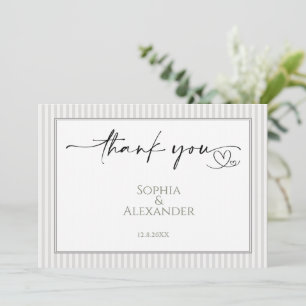Minimalist Wedding Favour Thank You Card