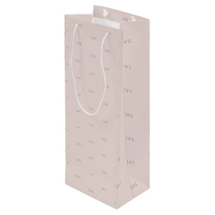 Minimalist Wedding Gift Bag Warm Blush
