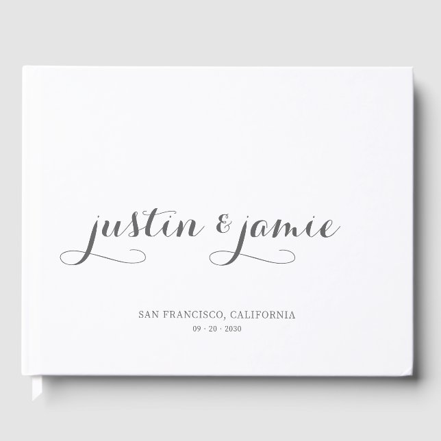 Minimalist Wedding Guest Book (Front)