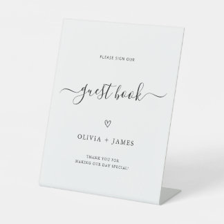 Minimalist Wedding Guest Book Sign Template
