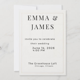 Minimalist Wedding Invitation