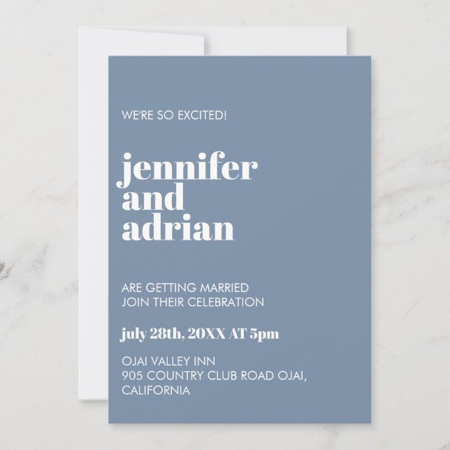 Minimalist Wedding Invitation (Front)