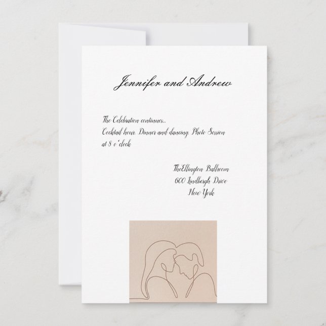 Minimalist Wedding Invitation (Back)