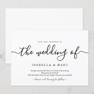 Minimalist Wedding Invitation