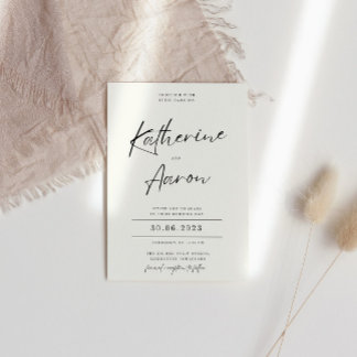 Minimalist Wedding Invitation