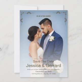 Minimalist wedding invitation