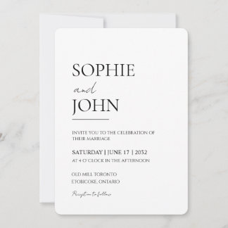 Minimalist Wedding Invitation Bundle Qr Code, Mini