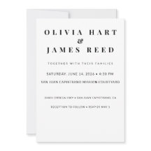 Minimalist Wedding Invitation – Elegant Custom 5x7