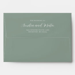 Minimalist Wedding Invitation Return Address Envelope