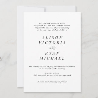 Minimalist Wedding Invitations