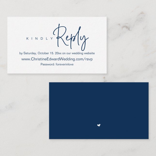 Minimalist, Wedding Invites Online RSVP Cards (Front/Back)