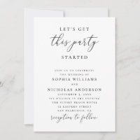 Minimalist Wedding | Let’s Get This Party Started