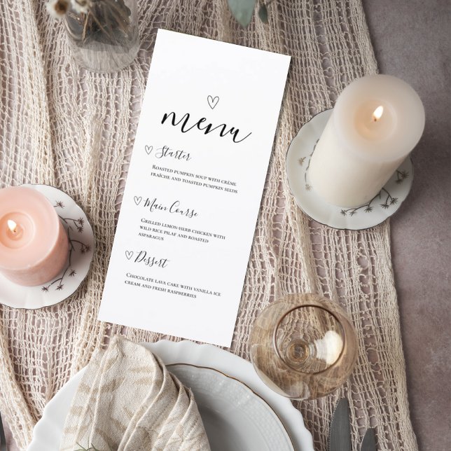 Minimalist Wedding Menu Card (Creator Uploaded)