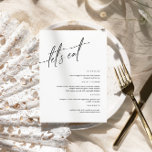 Minimalist Wedding Menu Card<br><div class="desc">*** Please enter H015 in the store search to find all matching items *** Or visit our Black & White Minimalist Collection. *** This high-quality design is easy to customize to match your wedding colours, styles and theme. For further customization, please click the "Edit using Design Tool" link and use...</div>