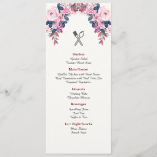 Minimalist Wedding Menu Card – Elegant Reception