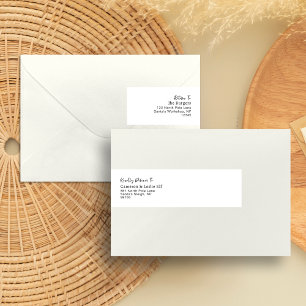 Minimalist Wedding Modern Calligraphy Guest Wrap Around Label