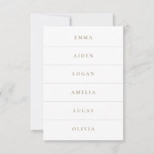 Minimalist Wedding Name Place Cards