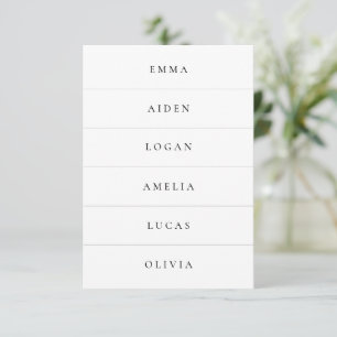 Minimalist Wedding Name Place Cards