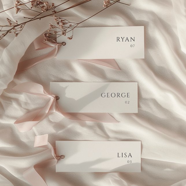 Minimalist Wedding Name Tag Table Place Cards (Creator Uploaded)