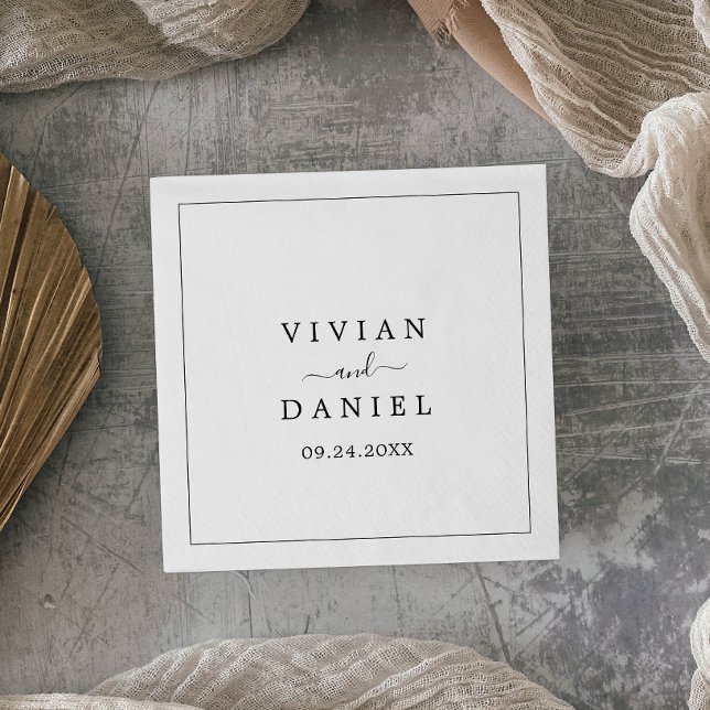 Minimalist Wedding Napkin (Creator Uploaded)