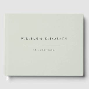 Minimalist Wedding Pale Sage Guest Book