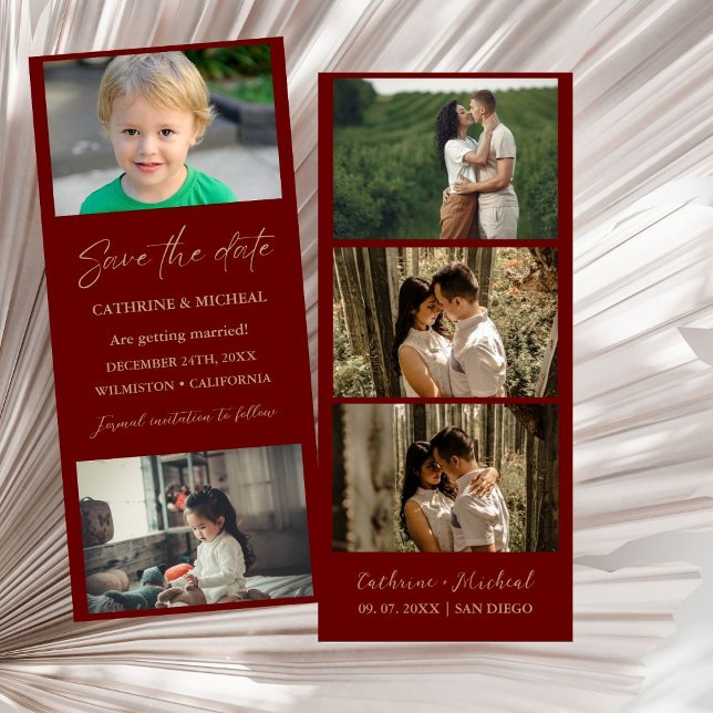 Minimalist Wedding Photo booth strip frame  Save The Date (Creator Uploaded)