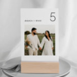 Minimalist Wedding Photo Table Number<br><div class="desc">Black and White Minimalist Wedding Photo Table Numbers</div>
