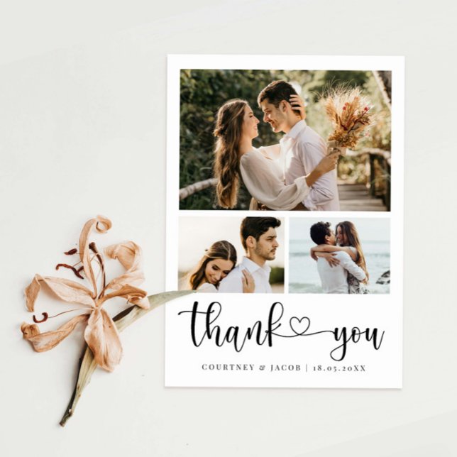 Minimalist Wedding Photo Thank You Card (Creator Uploaded)