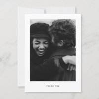 Minimalist Wedding Photo Thank you Postcard