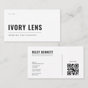 Minimalist Wedding Photography   Transparent Business Card