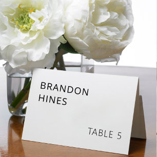 Minimalist Wedding Place Cards Guest Names Cards