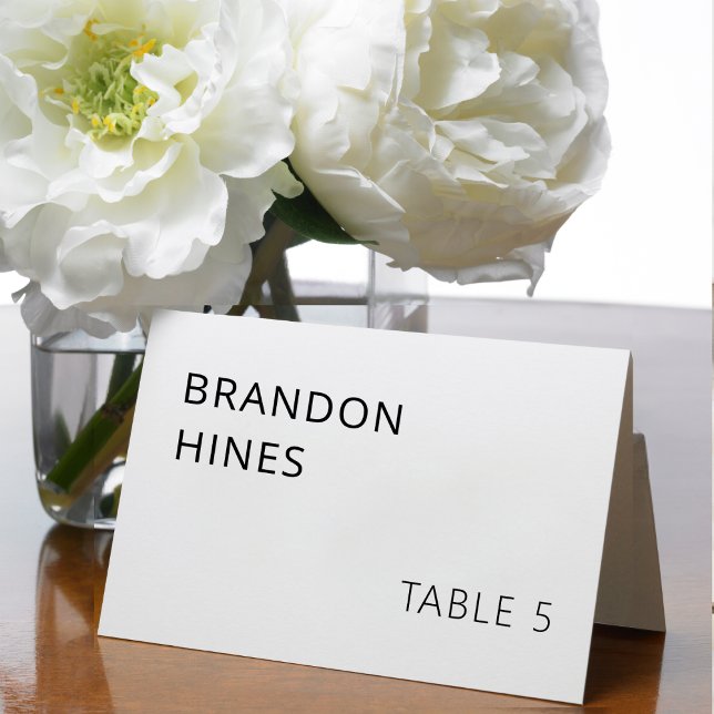 Minimalist Wedding Place Cards Guest Names Cards (Creator Uploaded)
