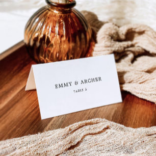 Minimalist Wedding Place Cards Template